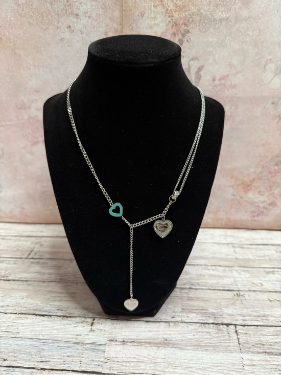 No Label Jewelry - Fashion monogram emblem heart necklace.